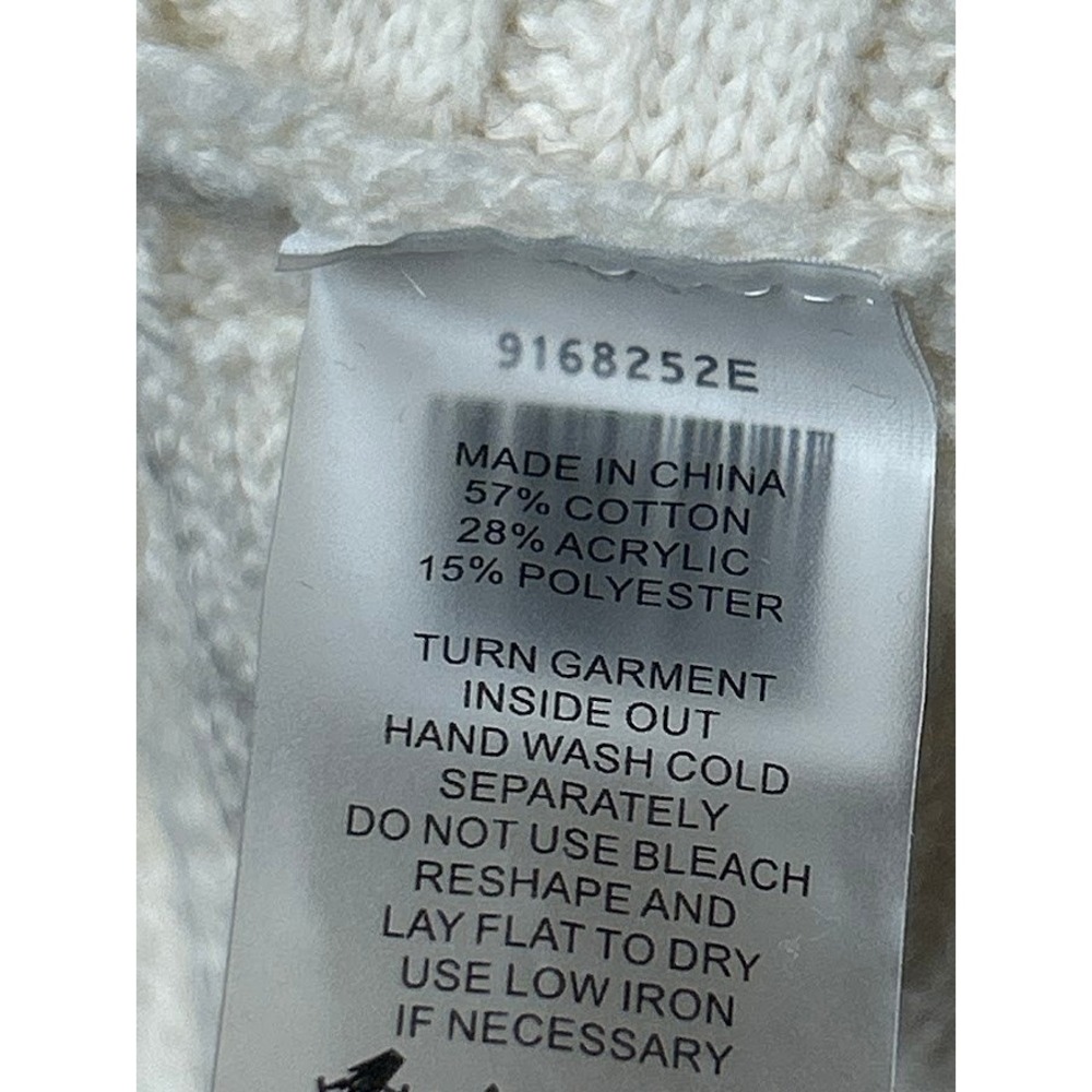 Vince Camuto Womens White Basketweave Boat Neck Dolman Sweater‎ Small 9168252E - Picture 8 of 8